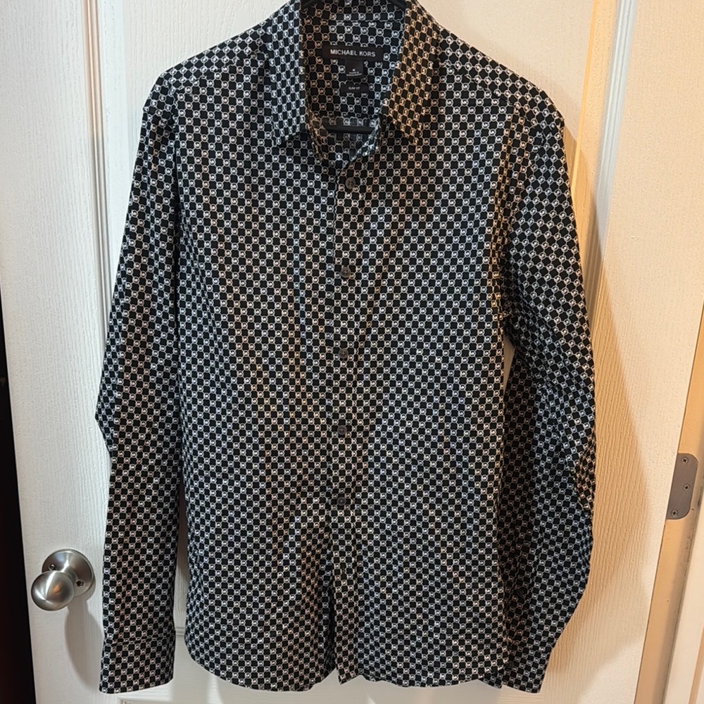 Michael Kors Geometric Black and White Shirt